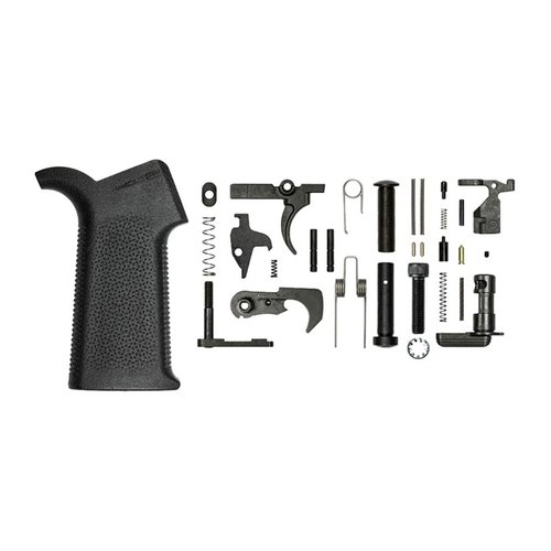 Le kit de pièces M4E1 d'Aero Precision avec grip Magpul MOE SL® en noir te permet d'assembler facilement ton lower receiver avec des composants de qualité.
