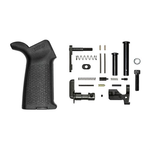 Le kit de pièces AR .308 M5 d'Aero Precision avec poignée Magpul MOE inclut tous les composants essentiels pour assembler ton lower receiver M5.
