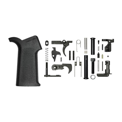 Le kit de pièces AR .308 M5 d'Aero Precision avec la poignée Magpul MOE SL te permet d'assembler facilement ton Lower Receiver avec des composants de qualité.