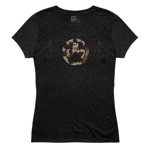Découvrez le T-shirt Raider Camo de Magpul, en coton/polyester, avec un col rond confortable, des coutures renforcées et un design unique imprimé aux USA.