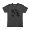 Le T-shirt BURRO en coton 100% est super confortable, avec un col rond et des coutures renforcées. Disponible en Charcoal et Silver, tailles S à 3XL.