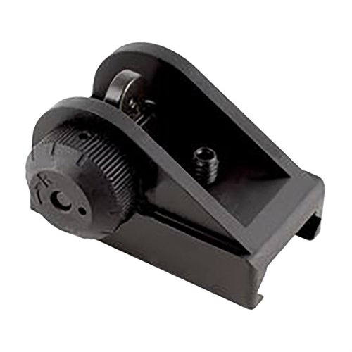 Le MCR Rear Sight Assembly est ajustable en dérive et élévation, conçu pour les fusils MCR et monté sur rail Picatinny, fabriqué en aluminium 6065 T6.