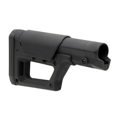 Le Magpul PRS Lite est un stock léger et ajustable pour AR-15, offrant confort, robustesse et plusieurs options de réglage, parfait pour les aventuriers.