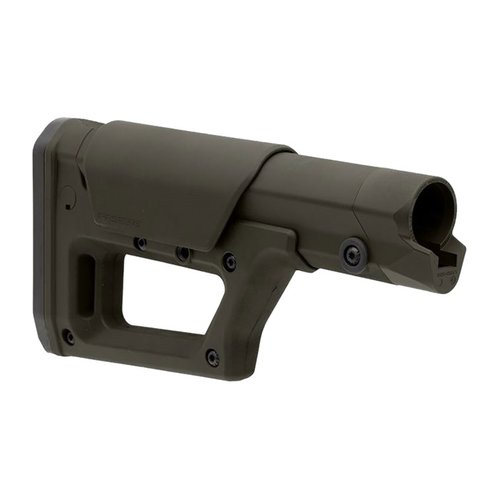 Le Magpul PRS Lite est un stock léger et ajustable pour AR-15, offrant confort, robustesse et flexibilité avec des réglages de hauteur et de longueur.