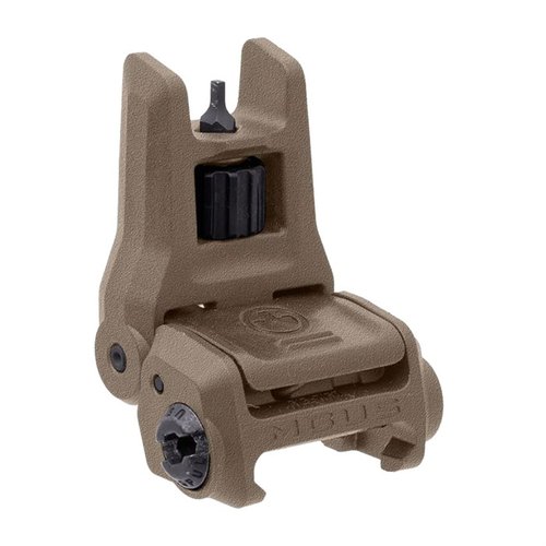 Le Magpul MBUS 3 est un viseur arrière léger et robuste, facile à déployer et ajustable sans outils, disponible en plusieurs couleurs.