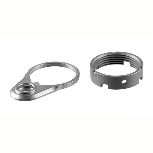 Le combo AR-15 QD Endplate et Castle Nut en titane offre légèreté et robustesse, parfait pour améliorer la performance de ton arme.