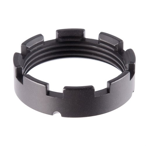 Le castle nut AR-15 V Seven est léger (6,7g), 30% plus résistant que l'aluminium 7075 T6, et conçu selon les spécifications militaires avec une garantie à vie.