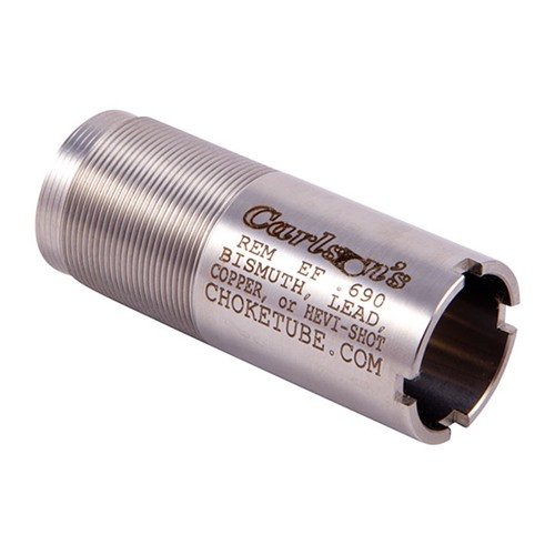Les tubes de choke 12GA REM-CHOKE en acier inoxydable sont parfaits pour les fusils de chasse, compatibles avec des charges magnum et acier, offrant robustesse et précision.