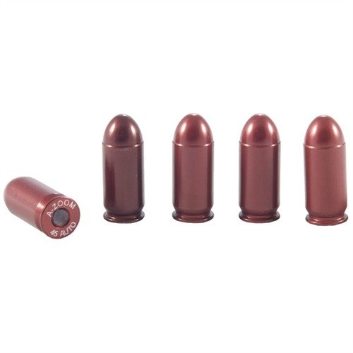 Les AMMO SNAP CAP DUMMY ROUNDS en 45 ACP te permettent de pratiquer le chargement, le déchargement et le tir à sec avec des cartouches réalistes.