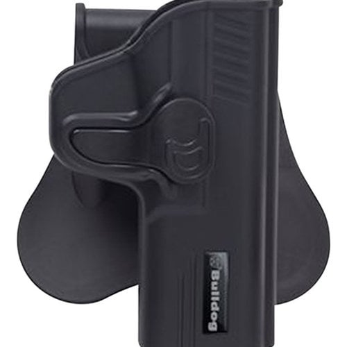 Le Bulldog Rapid Release Holster pour Glock 43 est conçu pour un accès rapide, un maintien sécurisé et un confort optimal pendant le port.
