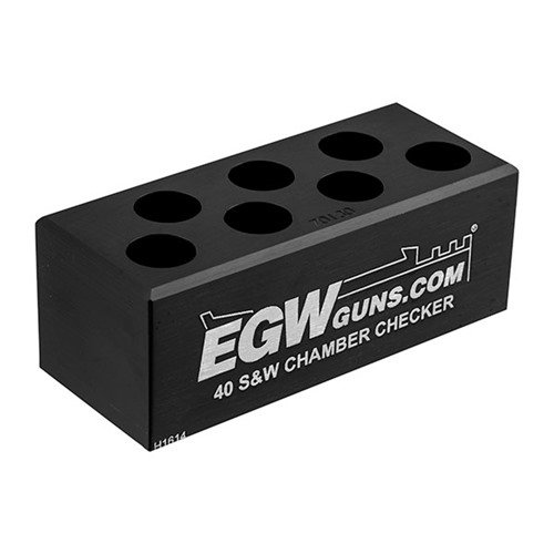 Les 7-HOLE CHAMBER CHECKERS d'EGW en aluminium 6061 T6 vérifient la conformité de tes munitions, évitant ainsi les problèmes d'alimentation et de tir.