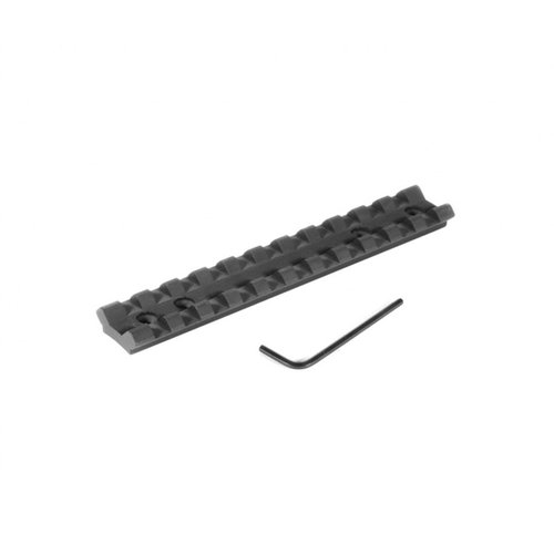 Ajoute une base de lunette Picatinny EGW pour ton Ruger 10/22 Takedown, légère, sans perçage, avec ajustement rapide de l'œil et compatible avec les anneaux Picatinny ou Weaver.