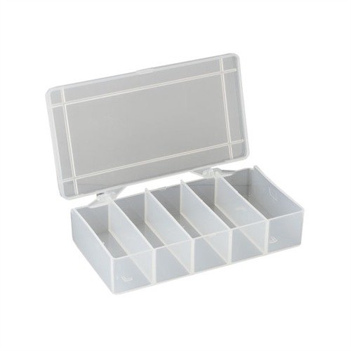 Ces boîtes compartimentées en polypropylène transparent sont résistantes, ne se fissurent pas et te permettent d'identifier rapidement le contenu tout en résistant aux huiles.