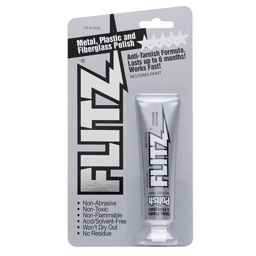 Le polish Flitz est non abrasif, idéal pour enlever corrosion et rouille sur les métaux, tout en protégeant contre la corrosion pendant 6 mois.