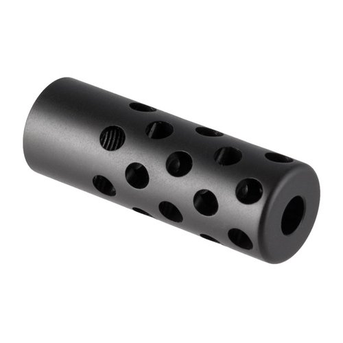 Le Quiet Muzzle Brake 30 Caliber réduit le bruit et le recul, tout en maintenant la précision et la vitesse, pour des tirs rapides et confortables.