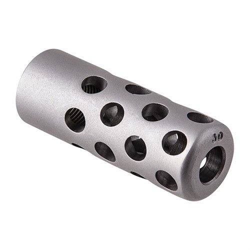 Le QUIET MUZZLE BRAKE 30 CALIBER réduit le bruit et le recul, tout en maintenant la précision et la vitesse, pour des suivis rapides et confortables.