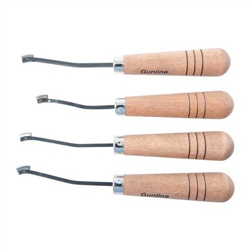 Le LEADER CHECKERING SET de GUNLINE est abordable, facile à utiliser et comprend 4 outils pour améliorer tes compétences en checkering avec précision.