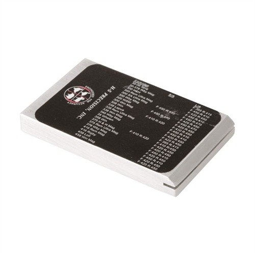 Transforme facilement tes chargeurs H-S Precision pour alimenter 43 munitions populaires, avec un outil en aluminium qui préserve leur finition.