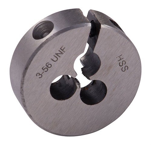 Les WIRE GAUGE CARBON DIES de Brownells, en acier carbone, offrent précision et durabilité pour des filets extérieurs parfaits, compatibles avec les stocks standards.