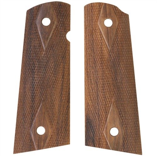 Les grips HOGUE 1911 offrent un confort optimal avec leur longueur supplémentaire, un design carré et un checkering 18 lpi pour une prise en main parfaite.