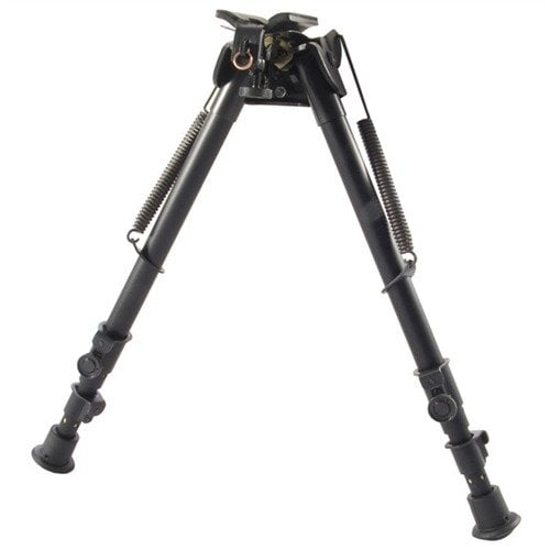 Le S-25 BIPOD SLING SWIVEL MOUNT de HARRIS assure une précision ultime avec des jambes télescopiques ajustables et un design robuste en aluminium et acier.
