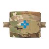 Le Micro Trauma Kit NOW! - PLUS+ est 30% plus grand, idéal pour transporter un bandage de compression complet et un scellé thoracique, avec accès rapide à ton matériel médical.