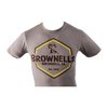 Reste cool et à l'aise avec le T-shirt Brownells en gris pierre, disponible en tailles XS à 3XL. Affiche fièrement ton style avec le logo HEX!