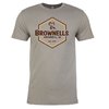 Reste cool et à l'aise avec le T-shirt Brownells en gris pierre, disponible en plusieurs tailles et couleurs. Montre ta fierté avec style!