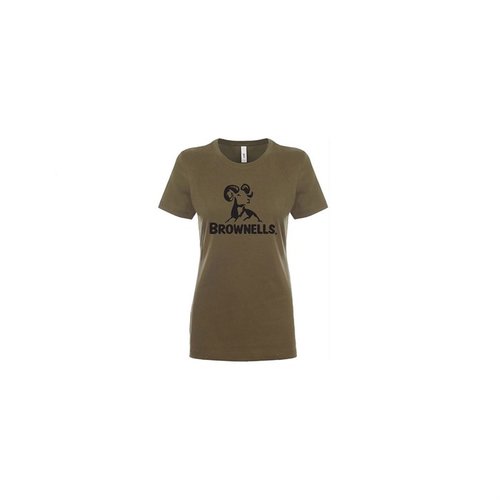 Affiche fièrement ton amour pour Brownells avec notre T-shirt femme en olive, disponible en tailles XS à 3XL et plusieurs styles au choix!