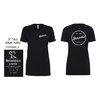 T-shirt femme noir, logo Heritage, L