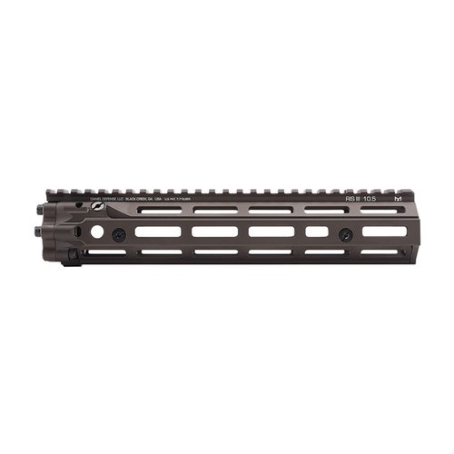Le rail RIS III de Daniel Defense offre une conception légère, un système de fixation M-LOK sur 7 points et une construction en aluminium de qualité aéronautique.