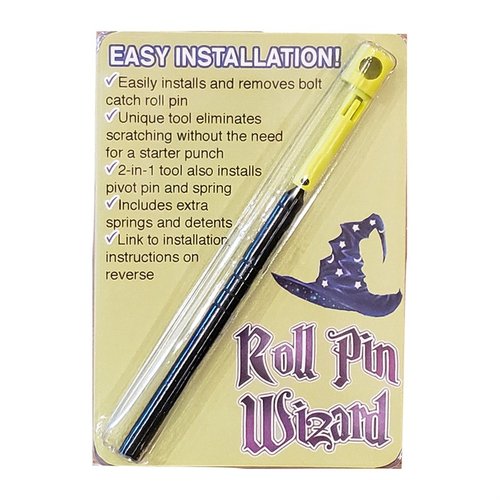 Avec le ROLL PIN WIZARD, installe facilement ton roll pin sans rayer ton receiver, et profite des ressorts et detents supplémentaires inclus!
