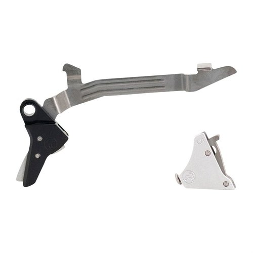 Améliore ton Glock Gen 5 avec la Alpha Trigger de Timney : un tir de 3 lbs, précision accrue et installation facile, tout en maintenant la fiabilité.