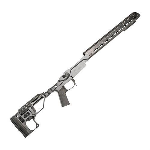 Le châssis Modern Precision de Christensen Arms est léger, ajustable et fabriqué en aluminium 7075, avec un garde-main FFT en carbone de 17 pouces et un appui-joue.