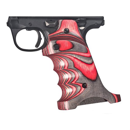 Les poignées en laminé pour Ruger Mark IV 22/45 offrent un repos pour le pouce, des rainures pour les doigts et un maintien plus stable pour un tir précis.