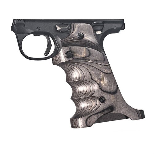 Les LAMINATE GRIPS VOLQUARTSEN pour Ruger Mark IV 22/45 offrent un maintien confortable grâce à leur repose-pouce, repose-talons et rainures pour les doigts.