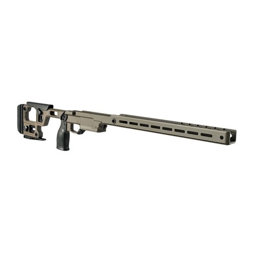 Le Solus Competition Chassis offre une connexion précise et modulable pour ton Remington 700, avec ajustements ergonomiques et compatibilité M-LOK et Arca.