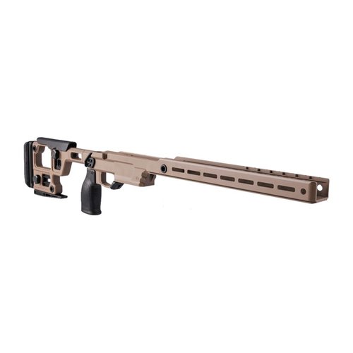 Le châssis Solus Competition pour Remington 700 SA offre modularité, ajustabilité et compatibilité M-LOK pour une expérience de tir personnalisée et précise.