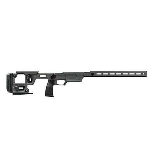 Le châssis Solus Competition pour Remington 700 SA offre une connexion précise, modularité, ergonomie, et est compatible avec M-LOK et Arca Swiss.