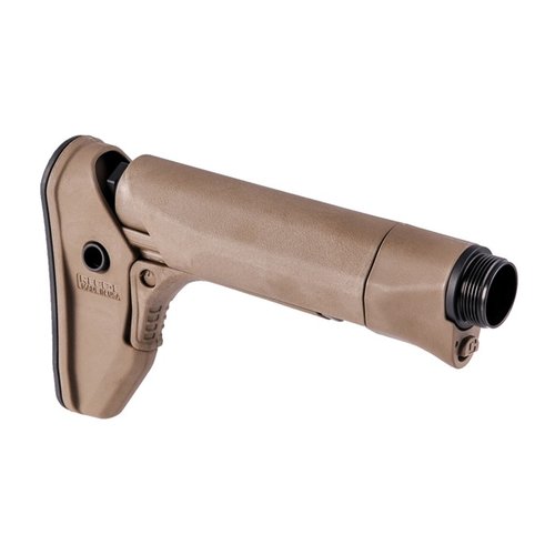 Découvre la crosse RECC·E™ de Reptilia : légère, avec un maintien constant de la joue, points d'attache QD ambidextres et design modulaire pour AR15/M16.