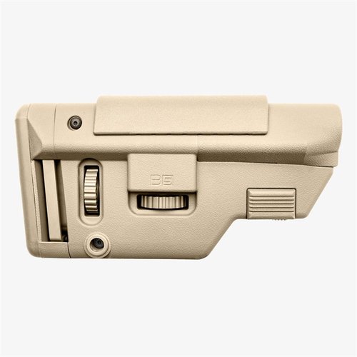 Le CPS Long de B5 Systems offre un ajustement de la joue et du pad, des montages M-LOK®, et s'adapte aux extensions de récepteur Mil-Spec pour un confort optimal.