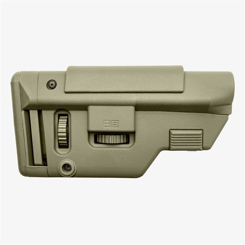 Le B5 Systems CPS Long offre un ajustement précis du coussin de joue et du pad, des montages M-LOK®, et des points de fixation ambidextres, parfait pour les carabines.