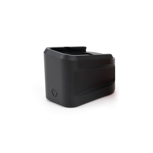 Améliore ta GLOCK G19 avec le Strike Industries Aluminum Extended Mag Plate, ajoutant 5 cartouches, conçu pour un rechargement fluide et sécurisé.