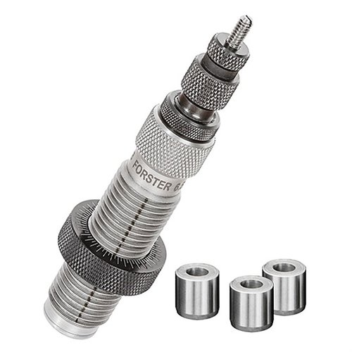 Le kit de die bushing Full Length de Forster inclut un die poli à la main et trois tailles de bushing sélectionnées pour un ajustement parfait et une précision optimale.