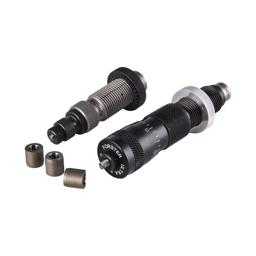 Ce set comprend un Full-Length Bushing Die et un Bench Rest® Ultra Micrometer Seater Die, offrant une qualité de fabrication supérieure dans une Deluxe Die Box.