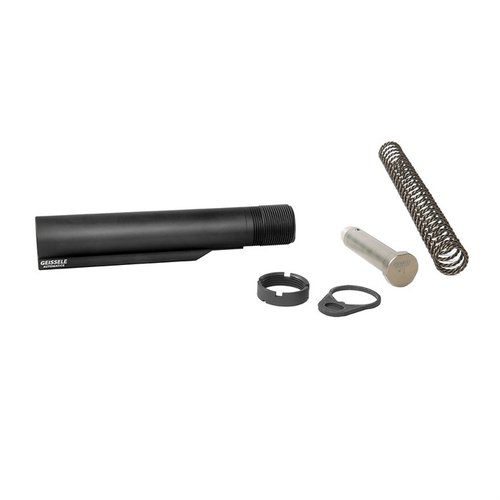 Le tube de buffer Geissele en alu 7075-T6 est robuste, compatible avec les stocks mil-spec et inclut le ressort Super 42 pour fiabilité et performance améliorées.