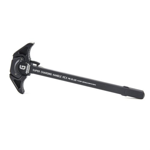 Le MCX Super Charging Handle est en aluminium 7075-T6, ambidextre, avec une prise texturée et un rebord arrière pour réduire le gaz, idéal pour les systèmes courts.