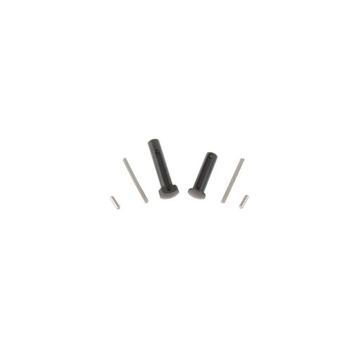 Le Super Duty Stainless Takedown Pin Set de Geissele est fabriqué en acier inoxydable pour sa durabilité et sa résistance à la rouille, avec des détentes et ressorts de haute qualité.