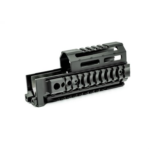 Le AK Alpha Series Quad Rail Handguard offre flexibilité, légèreté en aluminium, installation facile sans modifications et compatibilité avec la plupart des AKM.