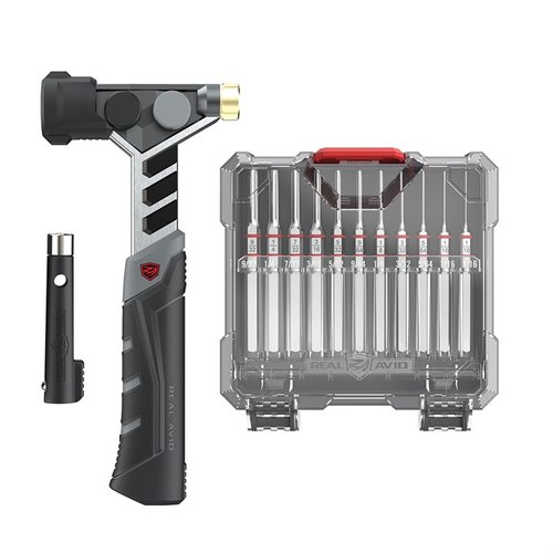 Le Master Hammer et Accu-Punch Standard Pin Punch Set de Real Avid offre des outils de précision, durables et bien conçus pour l'entretien de tes armes.